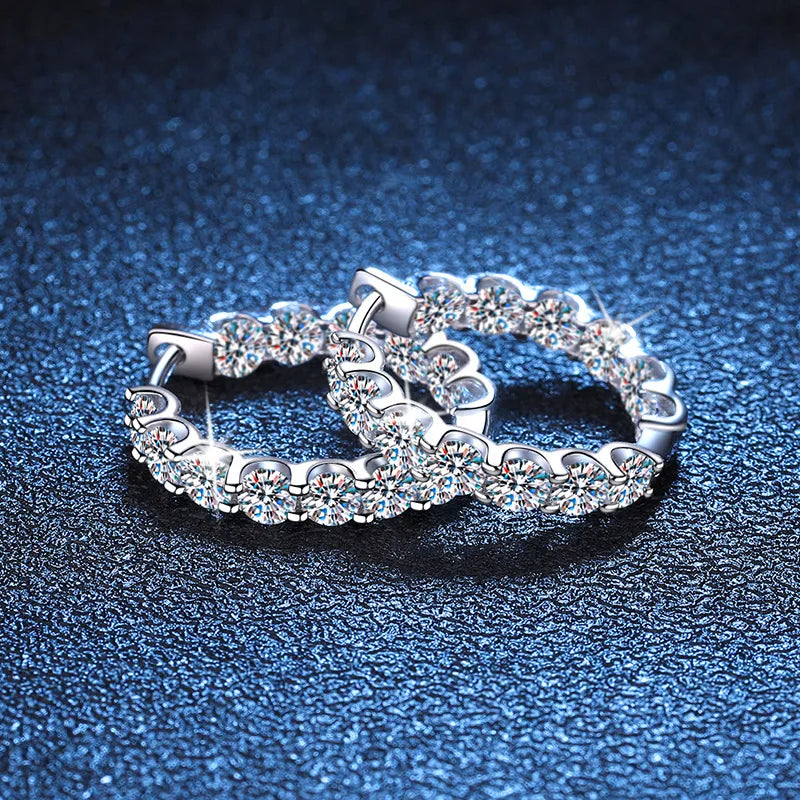 Radiant Spark Moissanite Earrings - Timeless Elegance in 925 Sterling Silver and Gold Plating