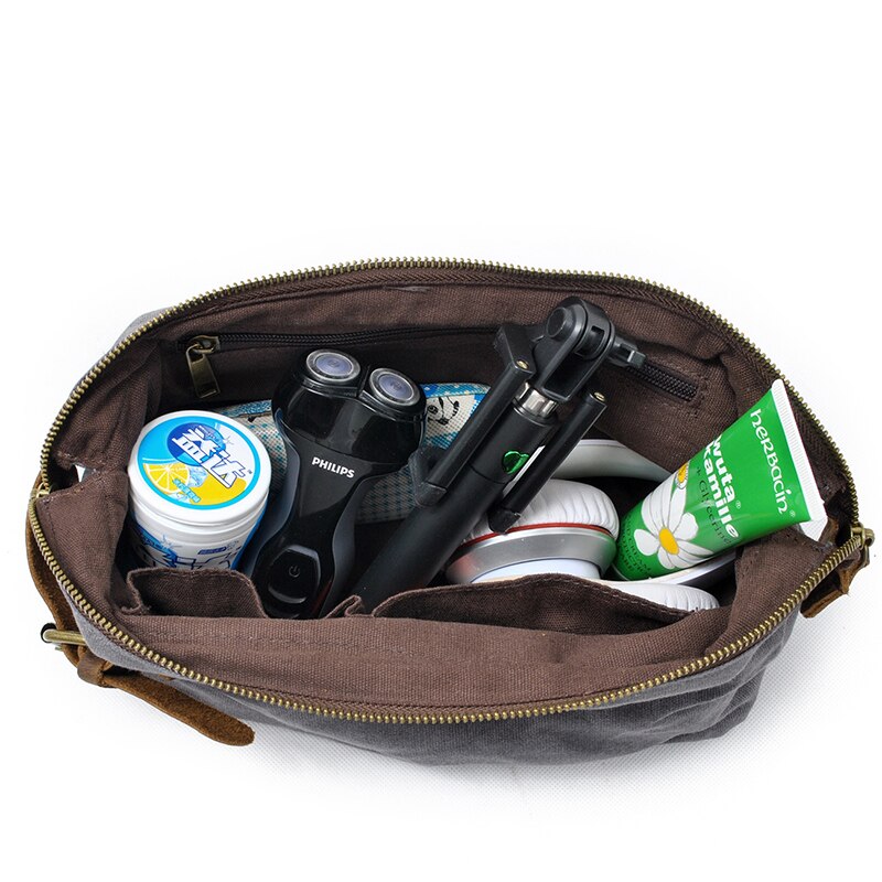 Men's Water-Resistant Canvas Toiletry Bag