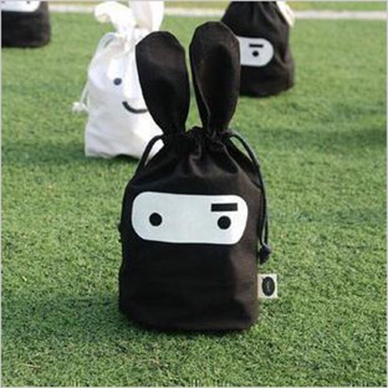 Cute Cartoon Face Drawstring Bags