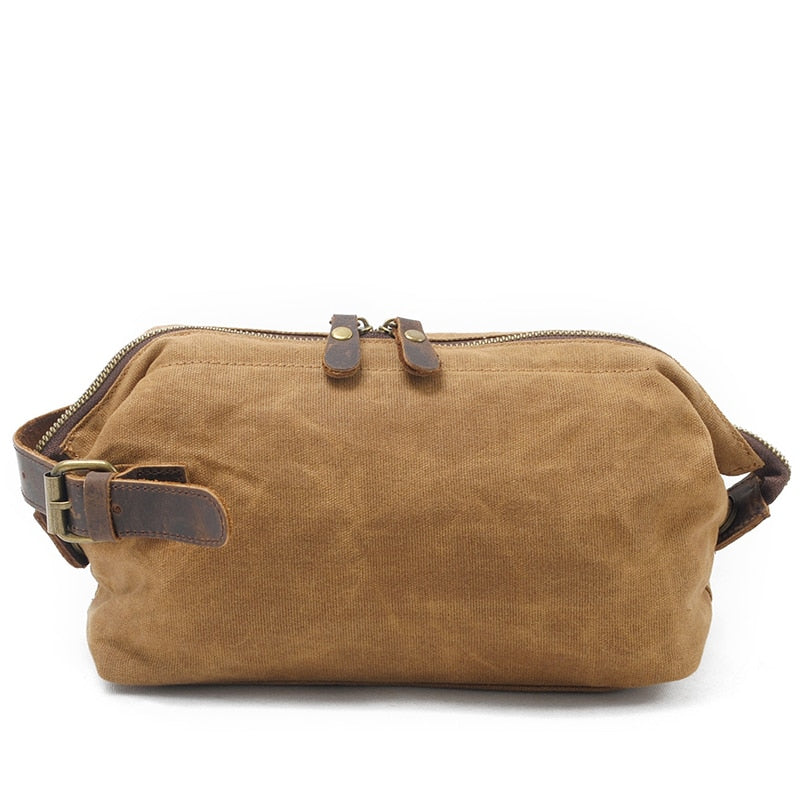 Men's Water-Resistant Canvas Toiletry Bag