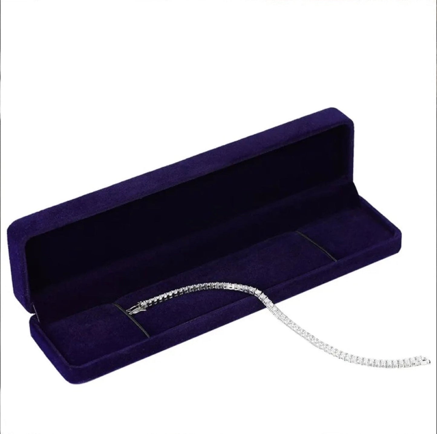 Dazzling Moissanite Tennis Bracelet - Elegance in 925 Sterling Silver Plated with 18K Gold