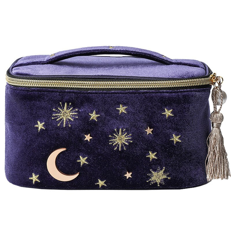 Japanese-Inspired Indigo Cosmetic Bag Set