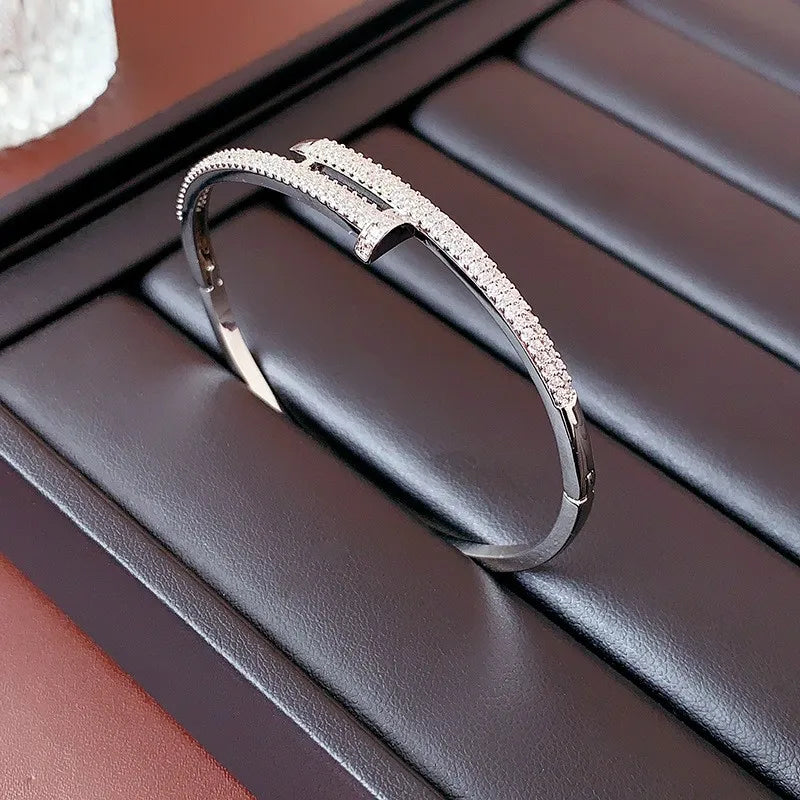 Crystal Geometric Bangles - A Dazzling Statement