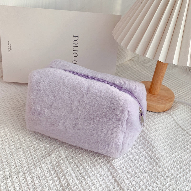 Faux Fur Makeup Bags