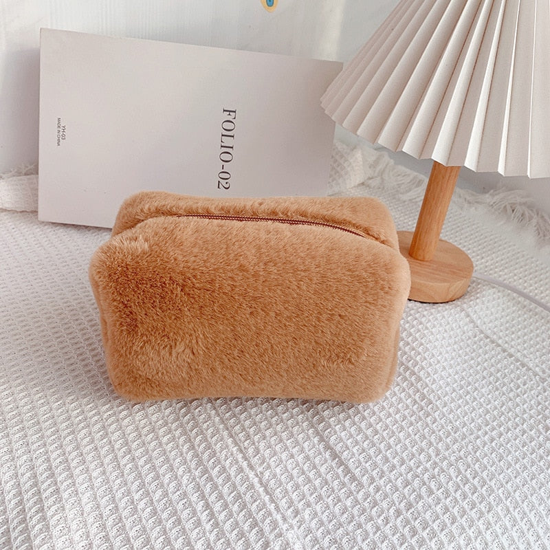 Faux Fur Makeup Bags