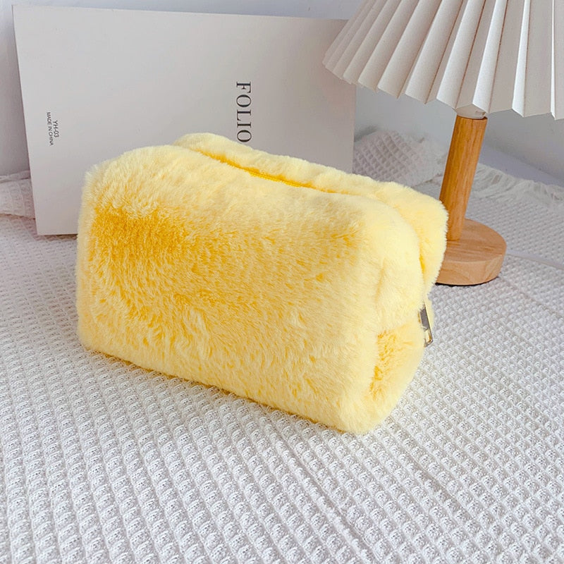 Faux Fur Makeup Bags