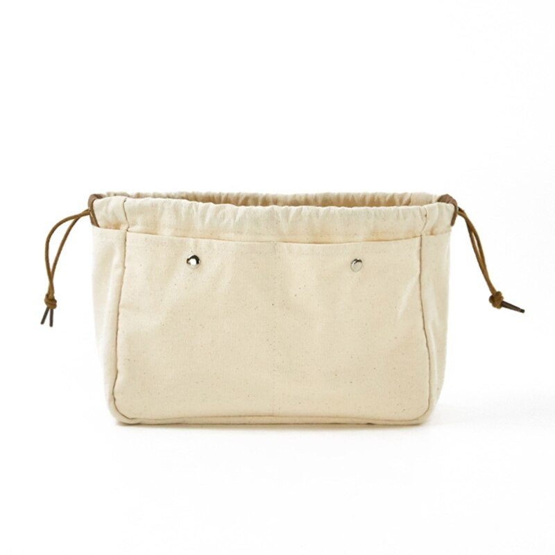Chic Drawstring Canvas Makeup Bag