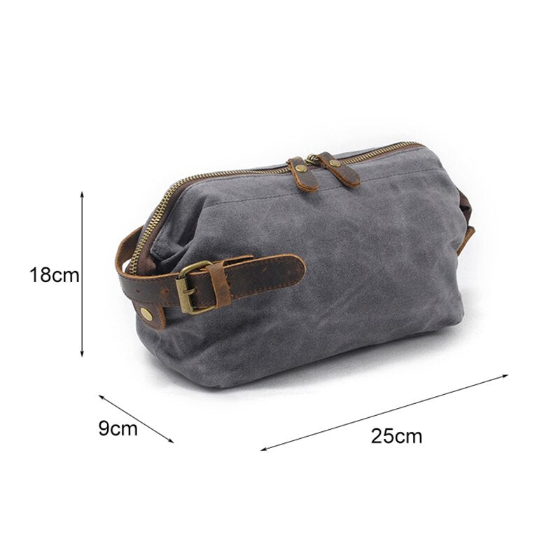 Men's Water-Resistant Canvas Toiletry Bag