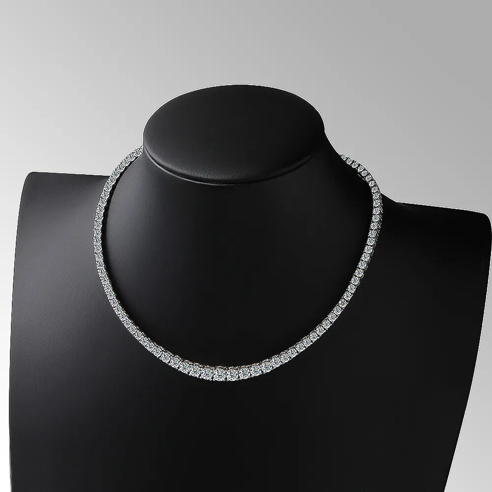 Radiant Cascade: Divine Moissanite Necklace