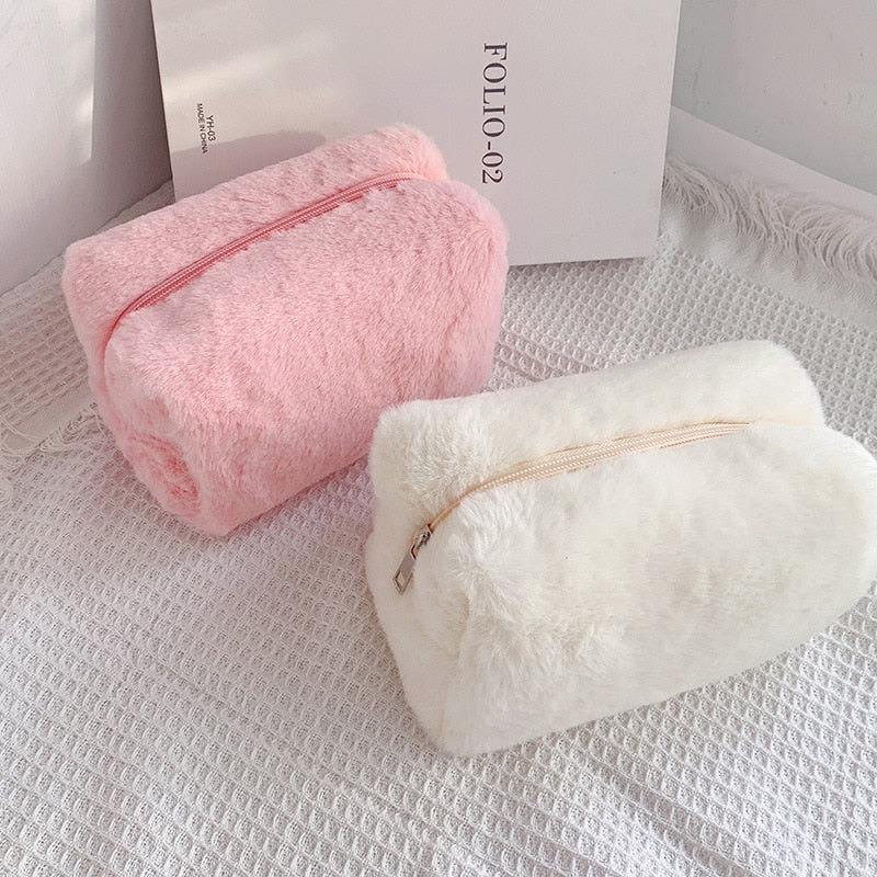 Faux Fur Makeup Bags