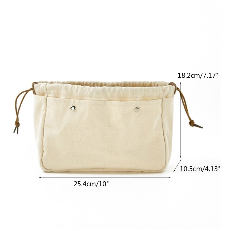 Chic Drawstring Canvas Makeup Bag