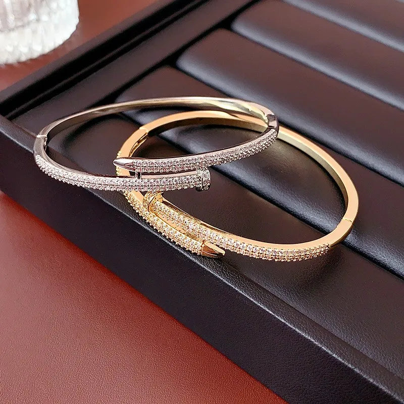 Crystal Geometric Bangles - A Dazzling Statement