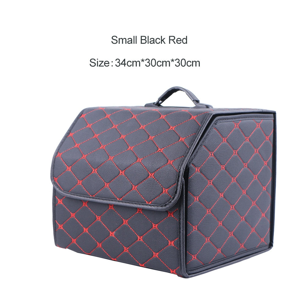 Faux Leather Car Trunk Organizer - Stylish, Practical, and Versatile