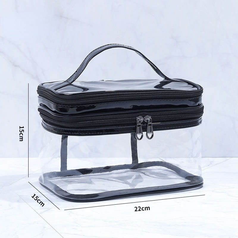 Clear Iridescence Two-Tier Beauty Bag