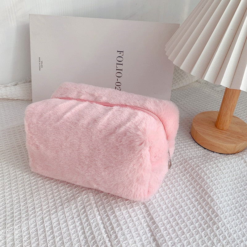 Faux Fur Makeup Bags