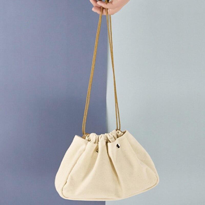 Chic Drawstring Canvas Makeup Bag