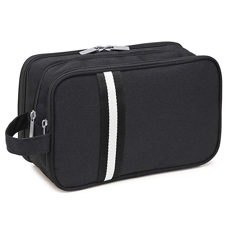 Striped Canvas Cosmetic Bag