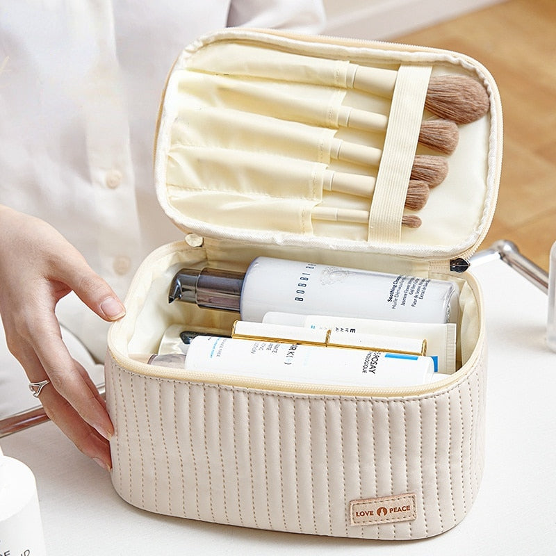 Stitched Box Makeup Organizer